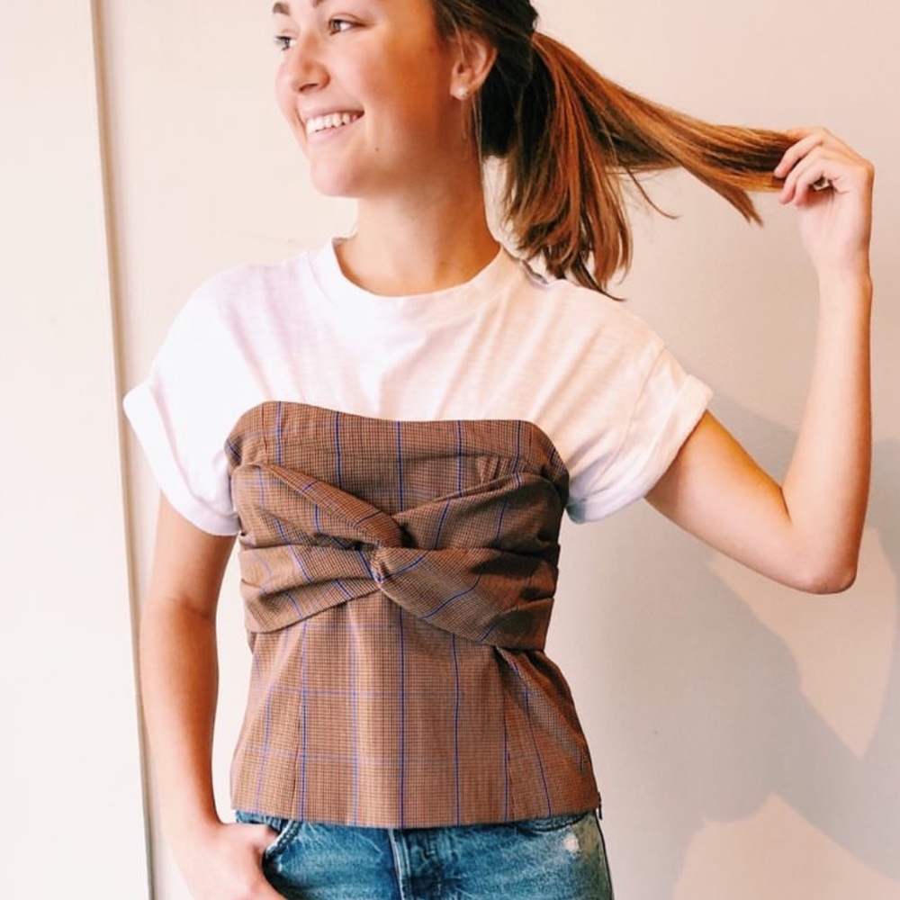 Sea New York Color Block Bustier T-Shirt